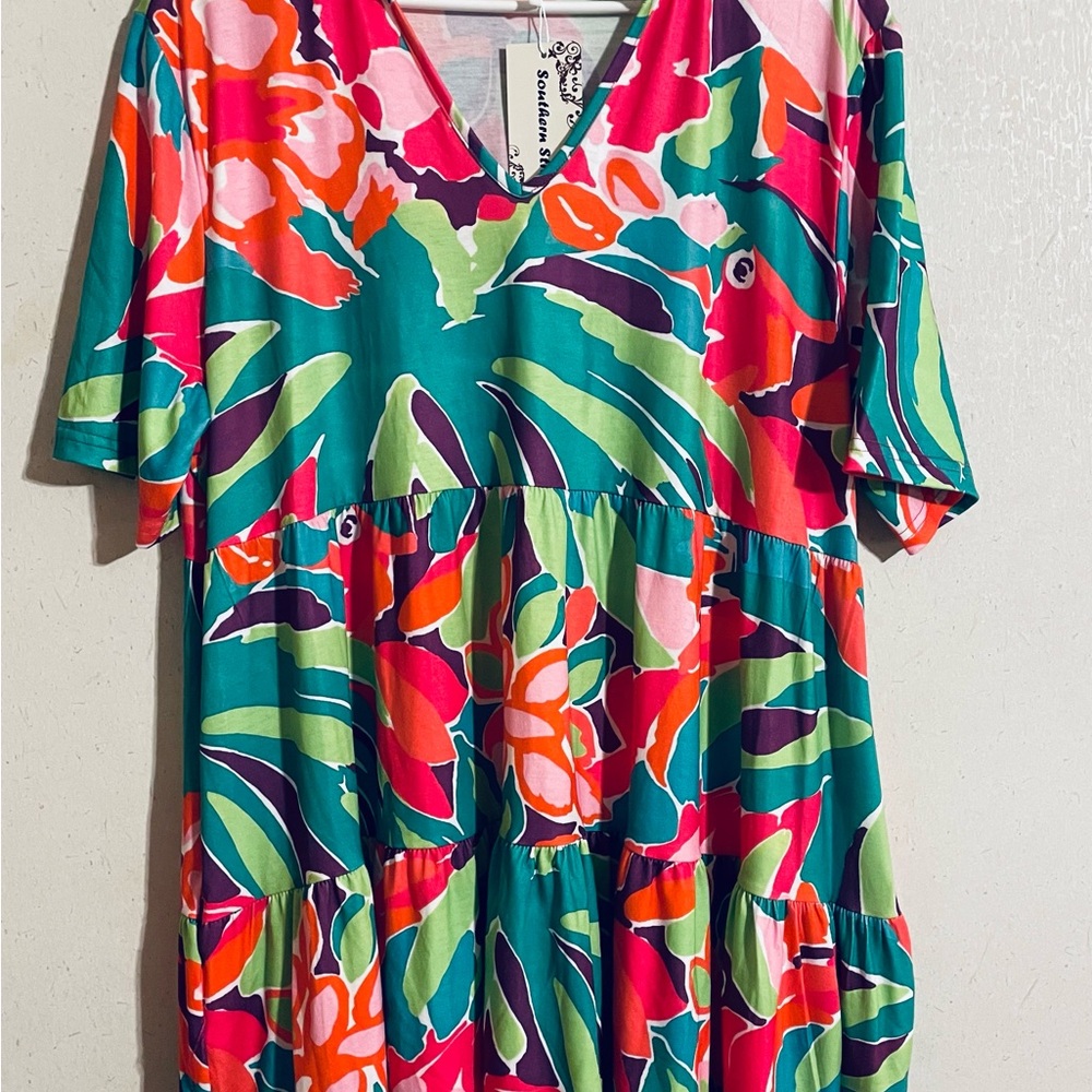 Floral V-Neck Dress